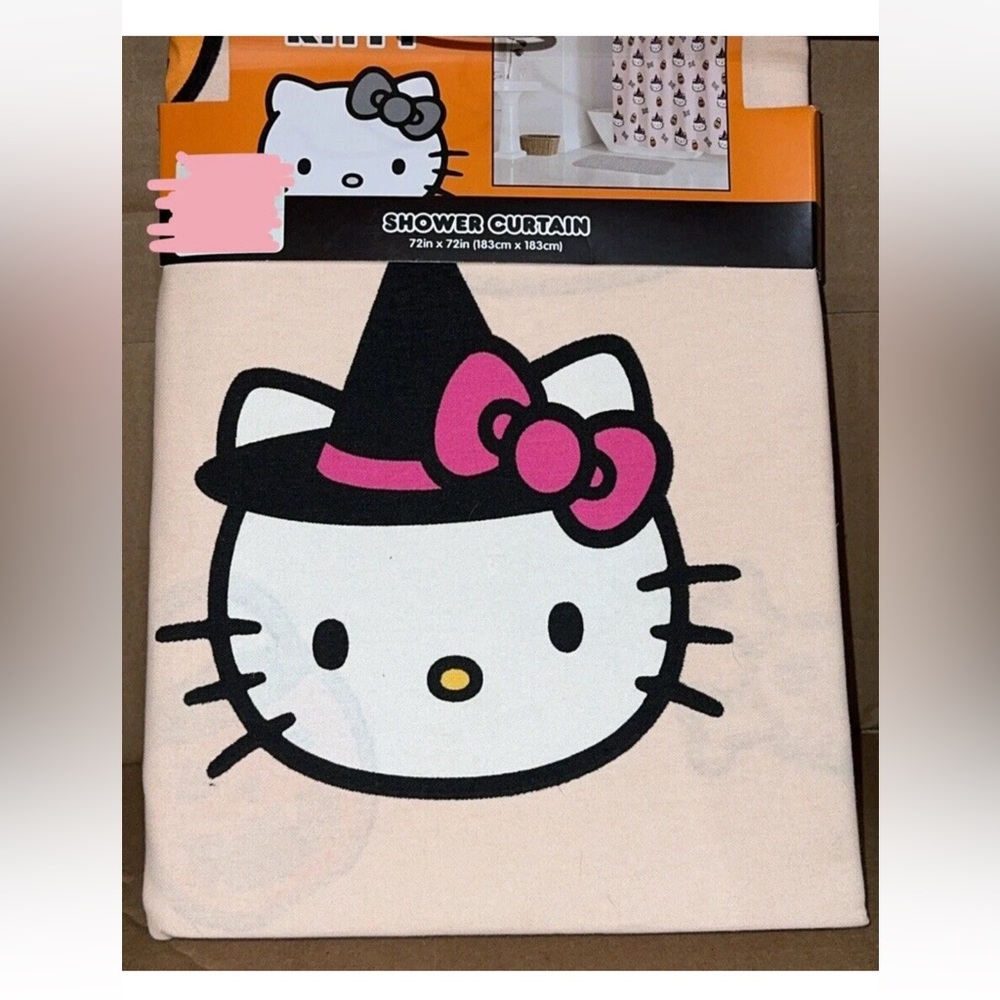 Hello Kitty Shower Curtain Halloween witch new